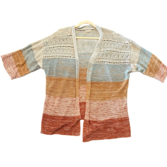 Maurices Blue and Brown Striped Cardigan - Picture 8 of 12